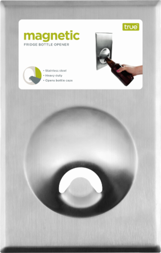 True Fabrications Magnetic Fridge Bottle Opener Perspective: front