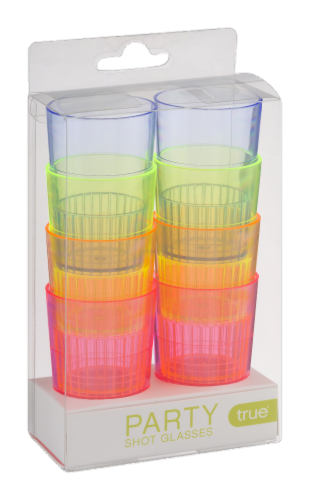 True Party Shot Glasses - Multi-Color - 8 Piece Perspective: front