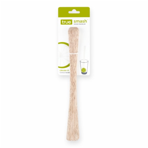 True Smash™ Wood Muddler - Natural Perspective: front