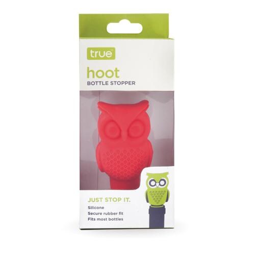 True Fabrications Hoot Wine Stopper Perspective: front