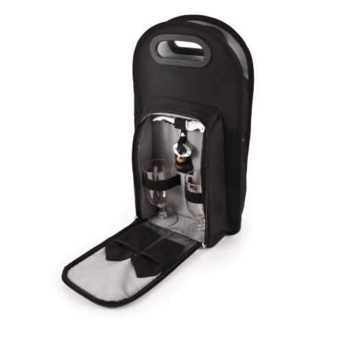 Metro™: Onyx 2-Bottle Tote Perspective: front