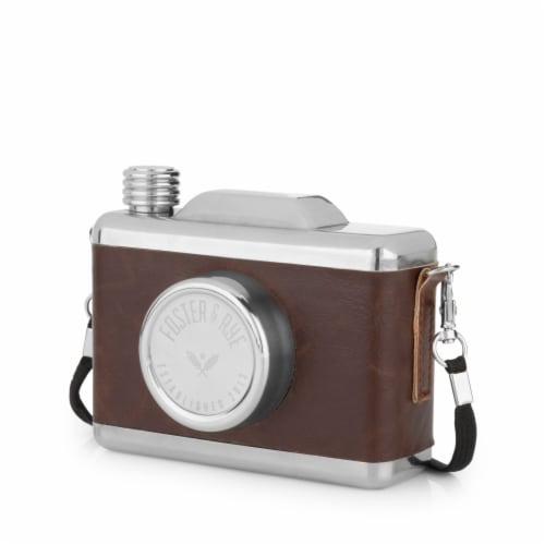 Stainless Steel Snapshot Flask by Foster & Rye™ Perspective: front