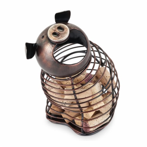 Oink™ Pig Cork Holder by True Perspective: front