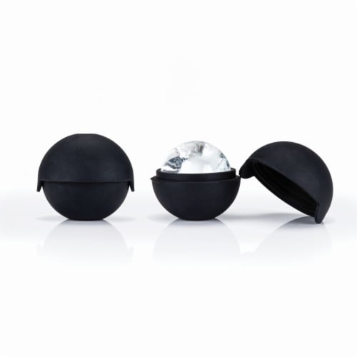 True Fabrications Viski® Ice Sphere Molds - Black Perspective: front