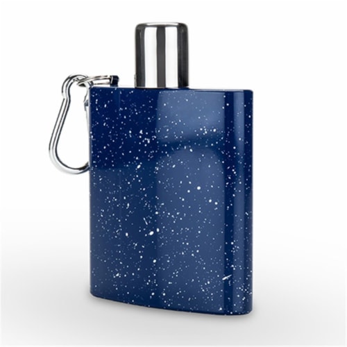 Foster & Rye 4657 6 oz Enamel Carabiner Flask Perspective: front