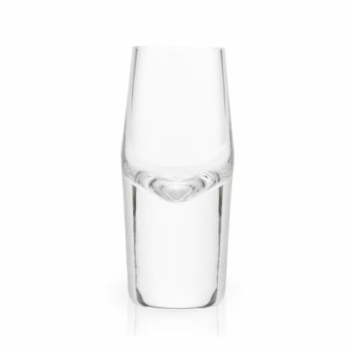 Viski Raye Crystal Heavyweight Shot 2oz Glass set Perspective: front