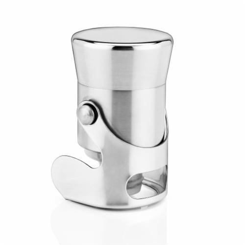 True Fabrications Heavyweight Champagne Stopper - Silver Perspective: front