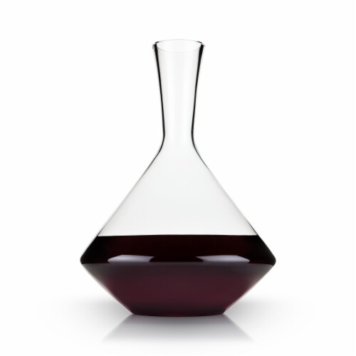 Viski Raye Crystal Angled Wine Decanter Perspective: front