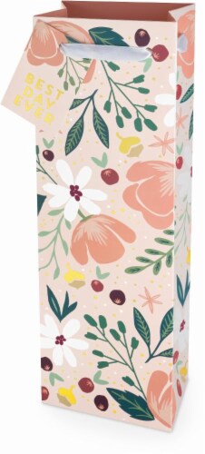 True Fabrications Best Day Ever Floral Wine Bag Perspective: front