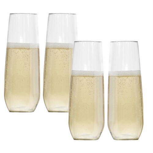 LeadingWare TRS-0715 Unbreakable Tritan 8 oz Champagne Flute - Stemless -  Set of 4, 1 - Fred Meyer