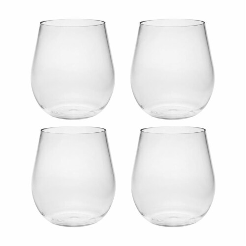 LeadingWare TRS-0707 Unbreakable Tritan 18 oz DOF Tumbler - Stemless - Set of 4 Perspective: front