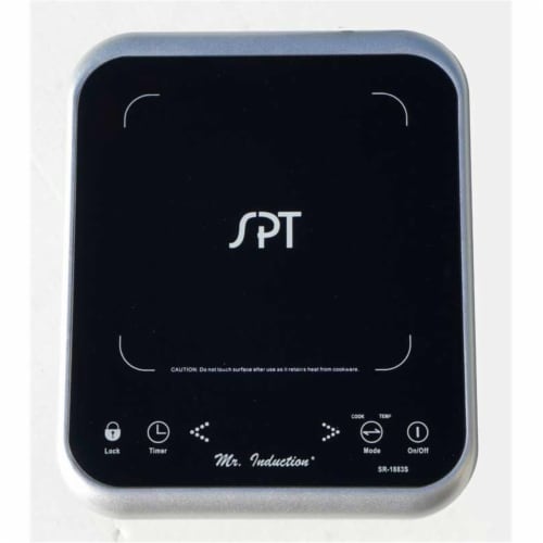 Sunpentown SR-1883S 1650W Induction Cooktop - Silver Perspective: front