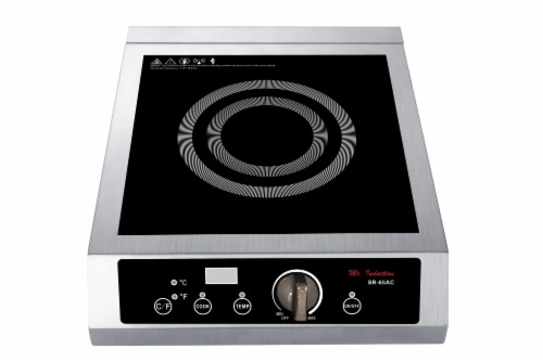 Sunpentown SR-65AC 2600W Countertop Commercial Range, Black Stainless Steel - 220-240V Perspective: front