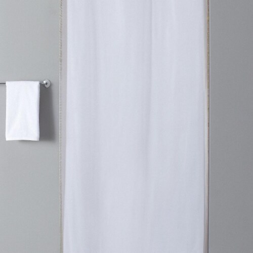 Hookless Shower Curtain,White,74 In L,42 In W  HBH10GA014274 Perspective: front