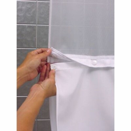 Hookless® It's a Snap™ 70-Inch x 54-Inch Fabric Shower Curtain Liner -  White, 1 ct - Gerbes Super Markets