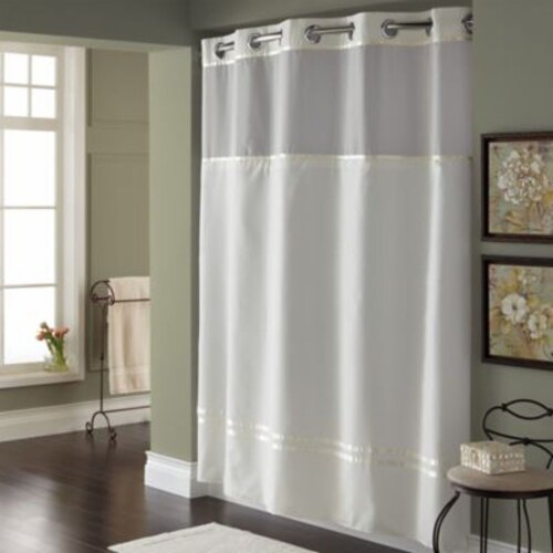 Hookless® Escape 71Inch x 74Inch Fabric Shower Curtain and Liner Set
