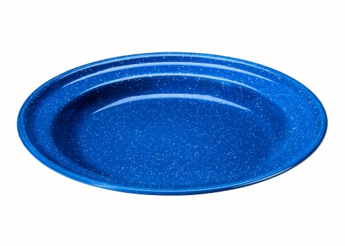 Caddis Enamel Plate - Blue Perspective: front