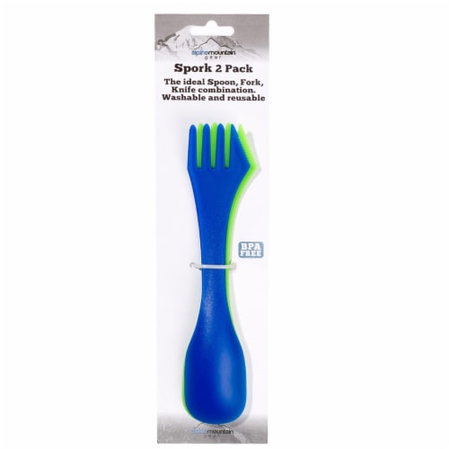 Alpine Mountain Gear Spork - Blue/Green Perspective: front