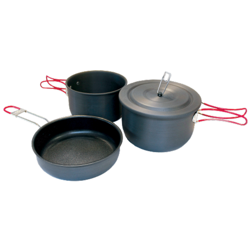 Caddis Hard Anodized Backpacker Cook Set Perspective: front