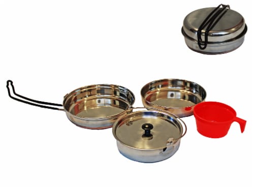 Caddis Stainless Steel Mess Kit 5 Piece Perspective: front
