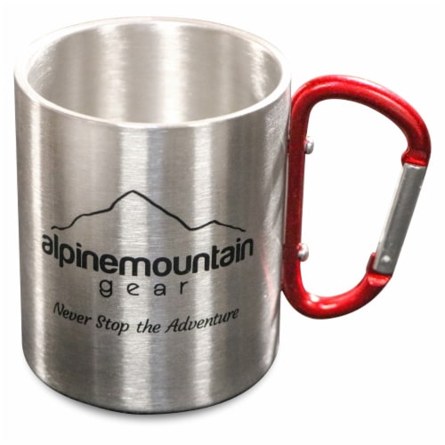 Alpine Mountain Gear Carabiner Mug - Silver Perspective: front