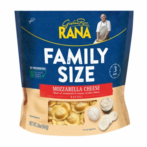 Rana™ Family Size Mozzarella Ravioli Perspective: front