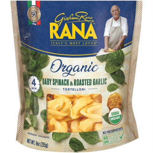Rana Organic Baby Spinach & Roasted Garlic Tortelloni Perspective: front
