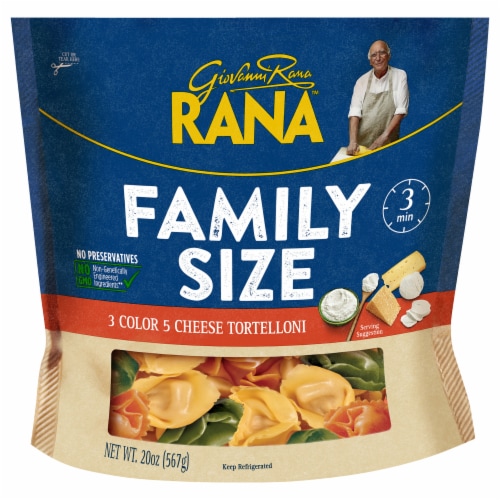 Rana 5 Cheese Tricolor Tortelloni Perspective: front