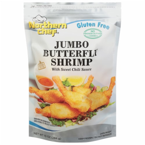 Nothern Chef® Gluten Free Jumbo Butterfly Shrimp Perspective: front