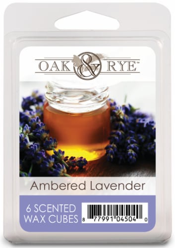 Oak & Rye Ambered Lavender Wax Cubes 6 Pack Perspective: front