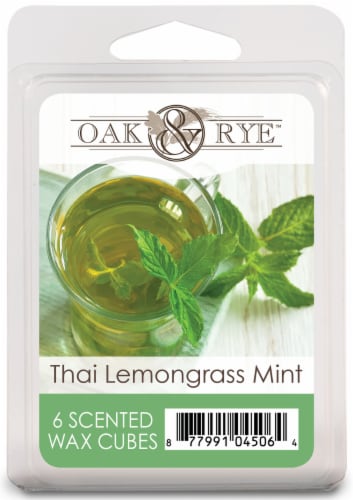 Oak & Rye™ Thai Lemongrass Mint Wax Cubes Perspective: front
