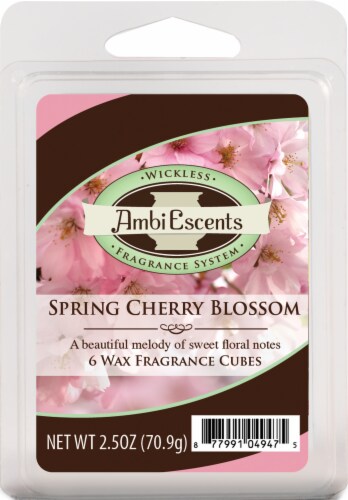 AmbiEscents™ Spring Cherry Blossom Wax Fragrance Cubes - 6 Pack Perspective: front