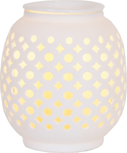 5.2 X 5.2 Stoneware Iridescent Wax Warmer White - Opalhouse