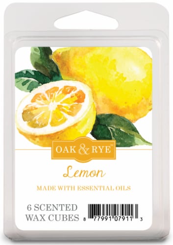 Oak & Rye™ Lemon Scented Wax Cubes Perspective: front