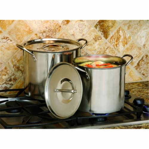 Cookpro Steel Stockpot 8 Quart and 12 Quart Perspective: front