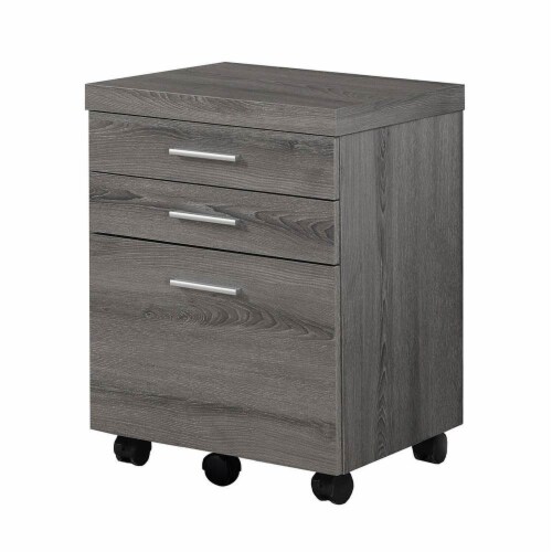 Monarch Home Office Furniture Small Rolling 3 Drawer Wood Filing