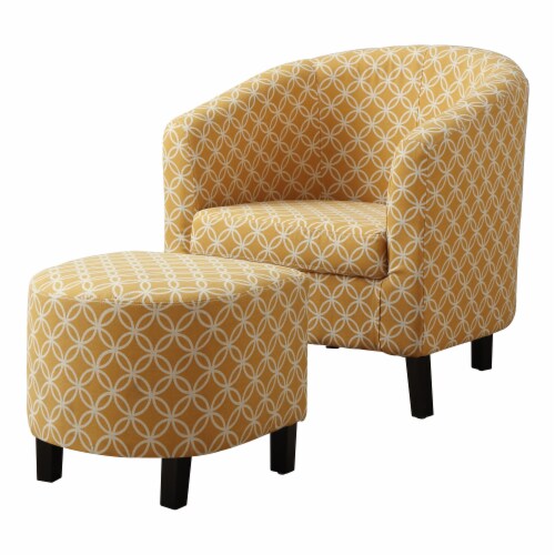 Yellow chair and ottoman set 2025
