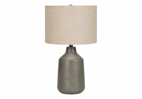 Monarch Specialties Concrete Table Lamp - Grey Perspective: front