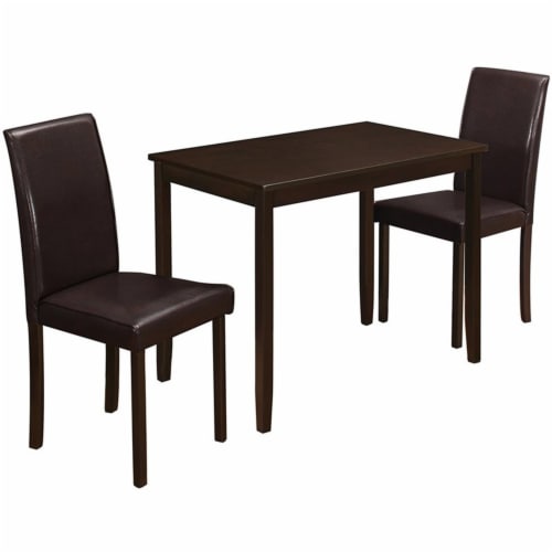 Monarch 3 Piece Dinette Set in Cappuccino and Dark Brown 1 Kroger