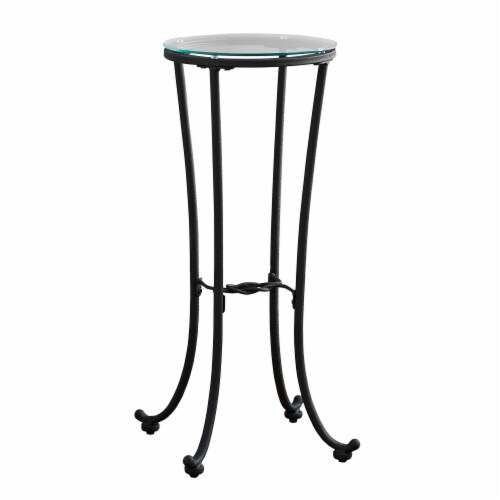 Glass plant stand on sale table