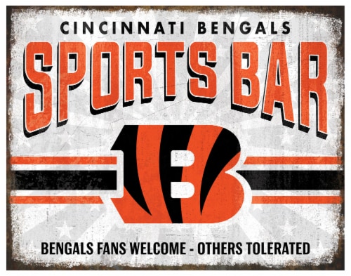 Classic Impressions Cincinnati Bengals NFL Sports BarMetal Sign Perspective: front