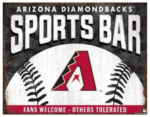Arizona Diamondbacks™ Sports Bar Metal Sign Perspective: front