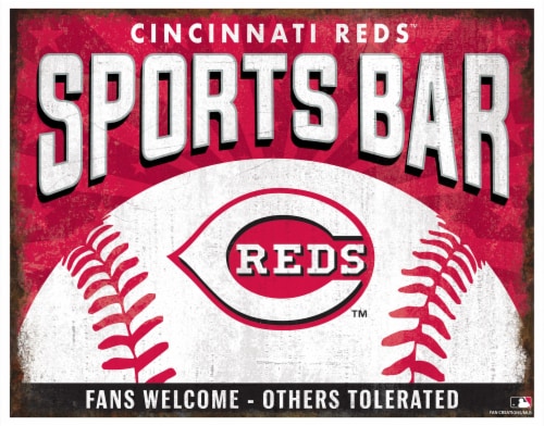 Classic Impressions Cincinnati Reds™ Sports Bar Metal Sign Perspective: front