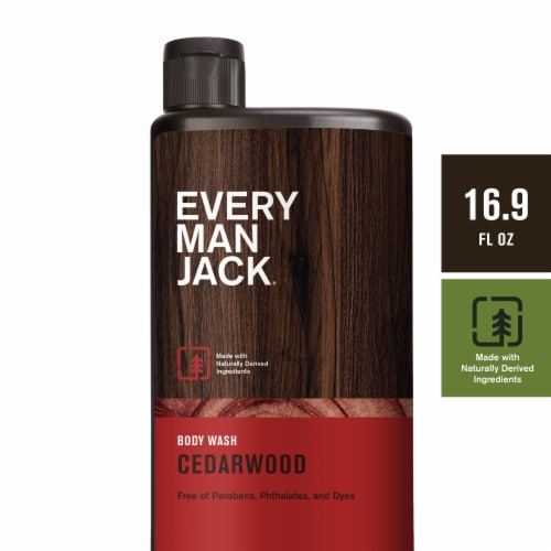 Every Man Jack® Cedarwood Hydrating Men's Body Wash for All Skin Types Perspective: front