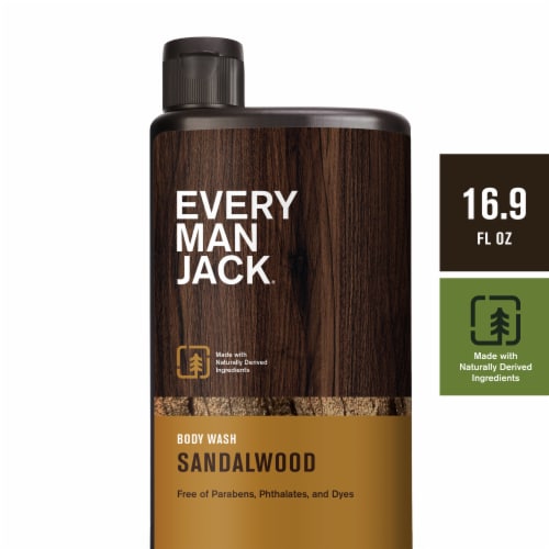 Every Man Jack® Sandalwood Hydrating Men's Body Wash for All Skin Types Perspective: front