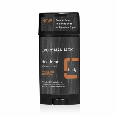 Every Man Jack Activated Charcoal Deodorant Perspective: front