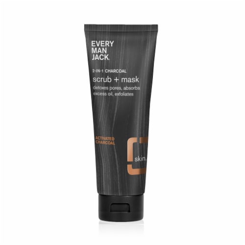 Every Man Jack Activated Charcoal Face Mask & Scrub Perspective: front