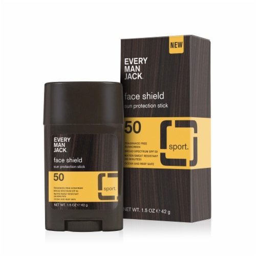 Every Man Jack Face Shield Sun Protection Stick SPF 50 Perspective: front