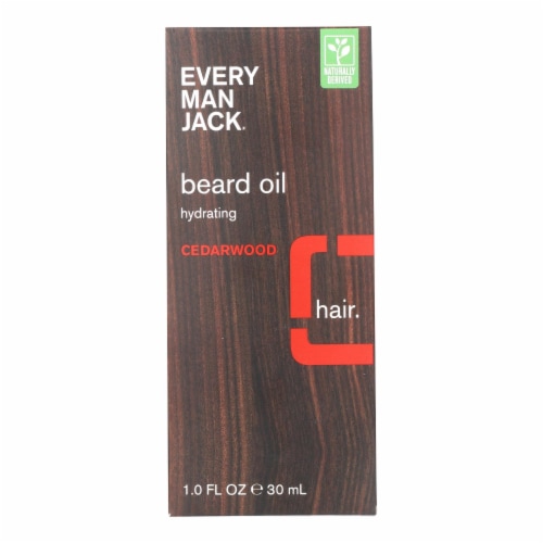 Every Man Jack Cedarwood Hydrating Beard Oil Perspective: front