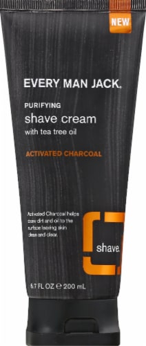 Every Man Jack Activated Charcoal Purifying Shave Cream Perspective: front